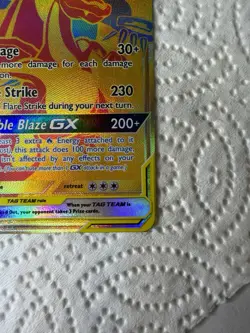 Reshiram & Charizard GX SM247 Pokemon Promo Gold Tag Team English NM - Image 3