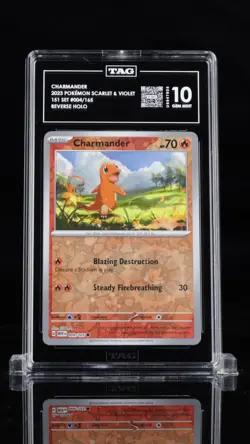 2023 POKEMON MEW EN-151 COSTCO EXLUSIVE #004 CHARMANDER TAG 10 - Image 1