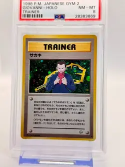 1999 japanese pokemon gym 2 trainer giovanni holo psa 8 - Image 1