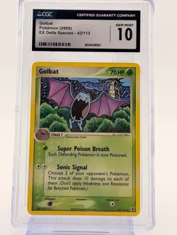 Pokemon 2005 EX Delta Species 43/113 Reverse Holo Golbat CGC 10 - Image 1