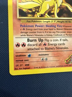 Blaine's Ninetales 21/132 REGULAR Pokemon WOTC Gym Challenge Non Holo Rare - Image 5