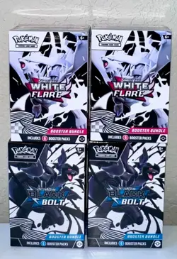 [Lot Of 4] Pokemon TCG 2x Black Bolt And 2x White Flare Sealed Booster Bundles - Image 5