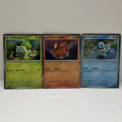 Pokemon 151 Cosmo Holo Promo - Bulbasaur 046 Charmander 047 Squirtle 048 🌀 - Image 1