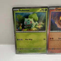 Pokemon 151 Cosmo Holo Promo - Bulbasaur 046 Charmander 047 Squirtle 048 🌀 - Image 2