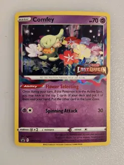 Pokemon TCG: COMFEY SWSH242 Lost Origin Stamped Promo - NM - Image 1