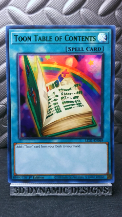 | Yugioh Toon Table of Contents LDS1-EN069 1st Edition Ultra GREEN NM 🔥 | - Image 1
