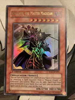 Yugioh! Endymion, the Master Magician - 1st ed Ultra Rare - SDSC-EN001 - VLP - Image 1