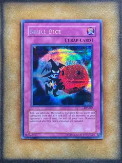 Yugioh Skull Dice EDS-003 Parallel Secret Rare MP - Image 1