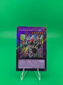 Yu-Gi-Oh! Gladiator Beast Gyzarus RA03-EN198 Platinum Secret Rare - Image 1