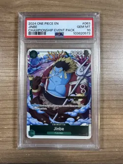 Jinbe 2024 One Piece Championship Event Pack #063 PSA 10 - Image 1