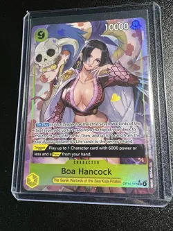 One Piece TCG The Azure Sea’s Seven English Boa Hancock (Alt Art) OP14-112 SR - Image 1
