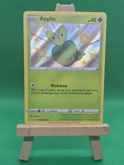 Pokemon TCG Shining Fates Shiny Vault Applin Holo Card SV012/SV122 - Image 1