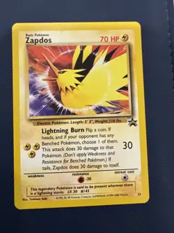 Pokemon TCG Card - Zapdos #23 WoTC Black Star Promo LP- Vintage - Image 1