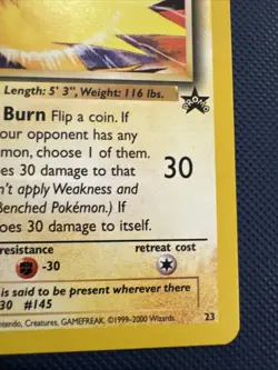 Pokemon TCG Card - Zapdos #23 WoTC Black Star Promo LP- Vintage - Image 3