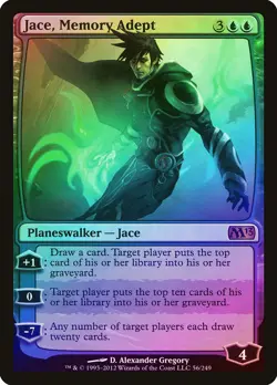 Jace, Memory Adept FOIL Magic 2013 / M13 NM Blue Mythic Rare MTG CARD ABUGames - Image 1