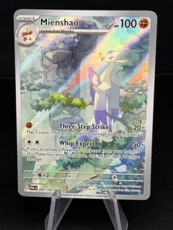 Pokemon TCG Paradox Rift Mienshao Illustration Rare Holo Card 200/182 NM - Image 1