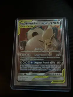 Pokemon TCG Eevee Snorlax GX Team Up Holo Ultra Rare Card 120/181 - Image 1