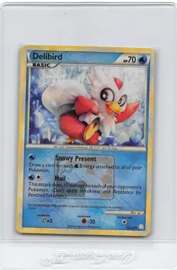 Delibird 39/123 - League Promo Holo - HEARTGOLD SOULSILVER - POKEMON CARD - NM - Image 1