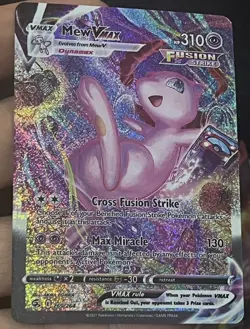 Mew Custom Card TCG Holo alt art Fan Art Nm - Image 1