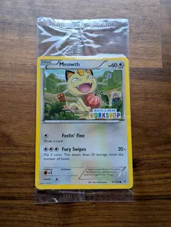 Build a Bear Pokemon Card Meowth Promo Trading Card TCG SEALED NEW - Image 1