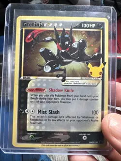 Pokemon Greninja TCG Gold Star Holo Card SWSH144 Celebrations Promo - Image 1