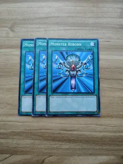 Yu-Gi-Oh! - Monster Reborn 3X - Full Playset Of Cards - Image 1