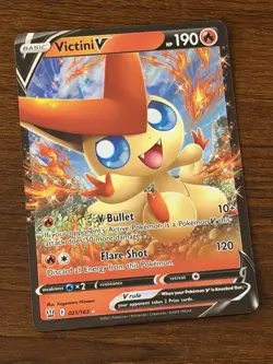 Victini V 021/163 Ultra Rare Holo Battle Styles NM Pokemon Card - Image 1