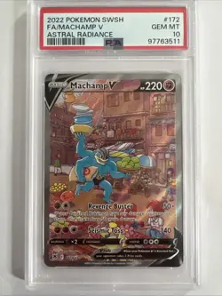 Machamp v 172 Astral Radiance Sword & Shield Pokemon Card PSA 10 Gem Mint - Image 2