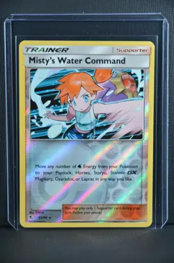 Misty's Water Command 63/68 Hidden Fates 2019 Reverse Holo Pokemon TCG Card - NM - Image 2