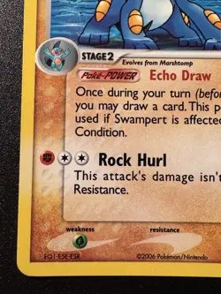 Swampert 27/100 EX Crystal Guardians Pokemon Card Reverse Holo Rare Near Mint - Image 5