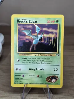Brock's Zubat - 24/132 - Pokemon Gym Heroes Unlimited Rare Card WOTC - Image 3