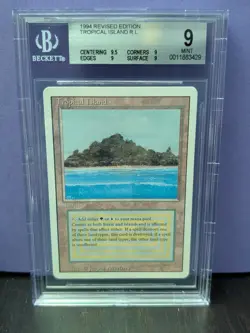 Tropical Island * REVISED * DUAL LAND * BGS 9 Mint (9.5/9/9/9) * Magic MtG Rare - Image 1