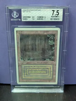 Bayou * REVISED * DUAL LAND * BGS 7.5 Near Mint+ * Magic the Gathering MtG Rare - Image 1