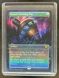 2022 Magic MTG Double Masters 2X2 Sensei's Divining Top Borderless Foil #398 - Image 1