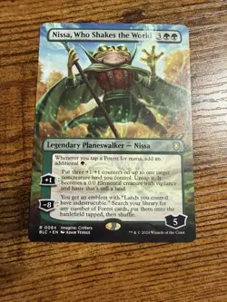 MTG Magic The Gathering Borderless Showcase Nissa Who Shakes the World - Image 1