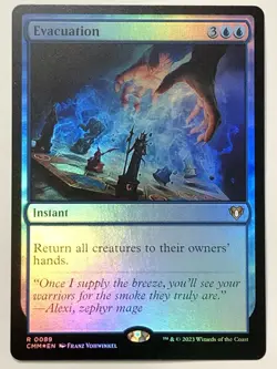 MTG TCG - Evacuation 0089 Foil Commander Masters - NM (Free Shipping $5+) - Image 1