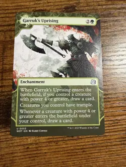MTG Magic The Gathering Borderless Showcase Garruk's Uprising - Image 1