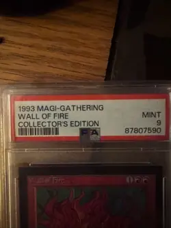 1993 MtG Wall of Fire Magic: the Gathering CE PSA 9 WOTC Rare - Image 3