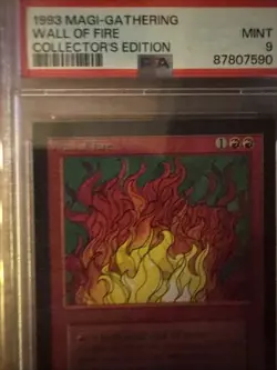 1993 MtG Wall of Fire Magic: the Gathering CE PSA 9 WOTC Rare - Image 4