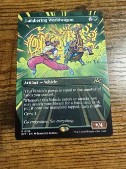 MTG Magic The Gathering Borderless Showcase Lumbering Worldwagon - Image 1