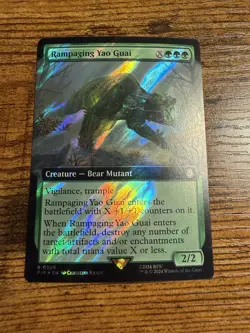 MTG Magic The Gathering Extended Art SURGE FOIL Rampaging Yao Guai - Image 1