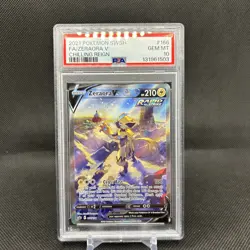2021 POKEMON SWORD & SHIELD CHILLING REIGN #166 FULL ART/ZERAORA V PSA 10 - Image 1