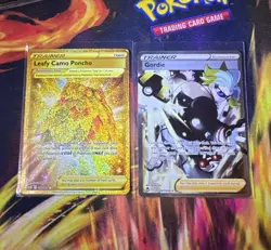 Gordie & Leafy Camo Poncho (Lot of 2) Holo Silver Tempest Pokemon Cards LP 🔥🔥 - Image 1