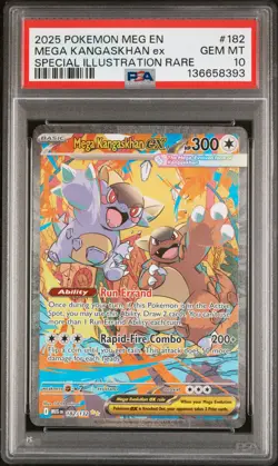 2025 POKEMON MEG SPECIAL ILLUSTRATION RARE #182 MEGA KANGASKHAN EX PSA 10 - Image 1