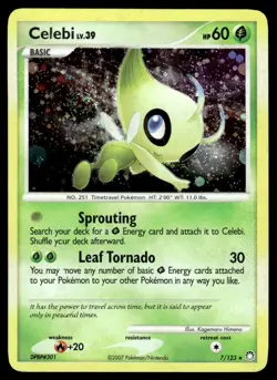 2007 Pokemon - Mysterious Treasures Celebi - HOLO Basic/Rare Holo #7/123 - Image 1