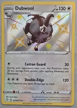Dubwool SV104/SV122 Shining Fates Shiny Vault Holo Rare Pokemon TCG 2021 NM - Image 1