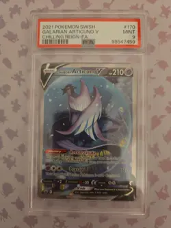 PSA 9 2021 Pokemon SWSH Galarian Articuno V Chilling Reign-FA #170 - Image 1