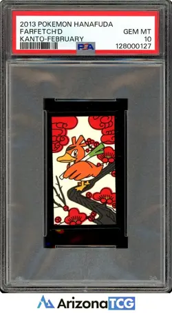 Pokemon 2013 Farfetch'd Kanto-February Pokemon Hanafuda GEM MINT PSA 10 - Image 1