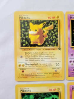 1999 VTG Pokemon Black Star Promo Lot - “Ivy” Pikachu, Mew, Mewtwo, Pikachu (LP) - Image 3