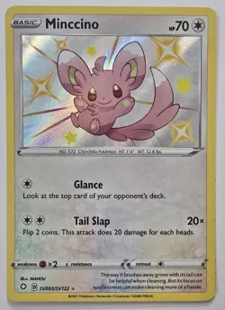 Minccino - SV093/SV122 - Pokemon Shining Fates Sword Shield Shiny Rare Card NM - Image 1